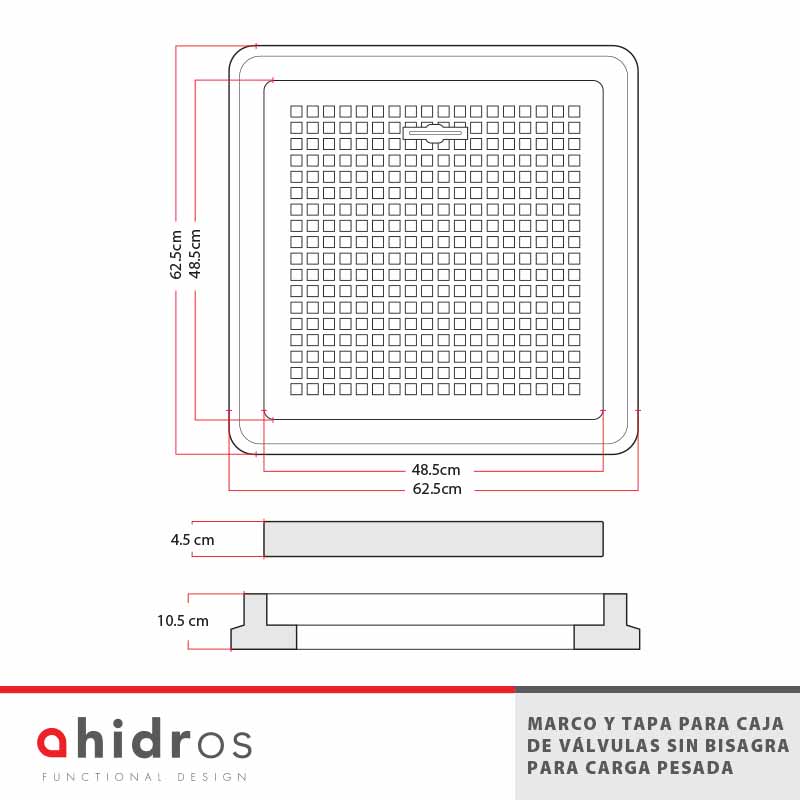 Marco y Tapa para Caja de Válvulas sin Bisagra para Carga Pesada AL04