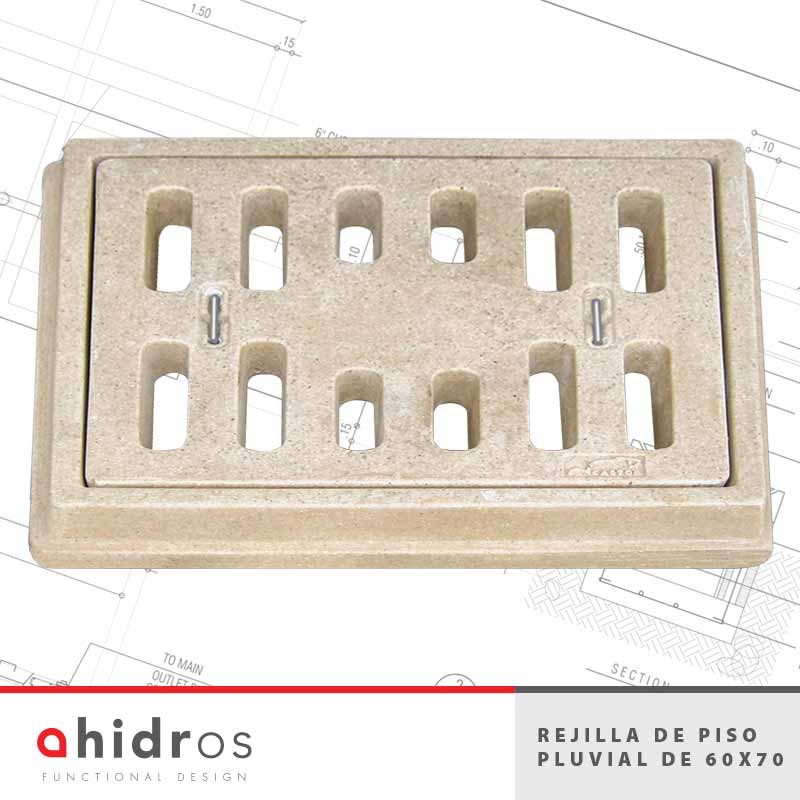 Rejilla de Piso Pluvial 60X70 AL10