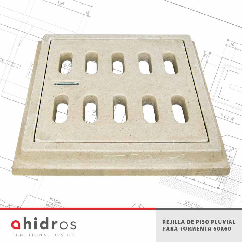 Rejilla De Piso Pluvial Para Tormenta 60 X 60