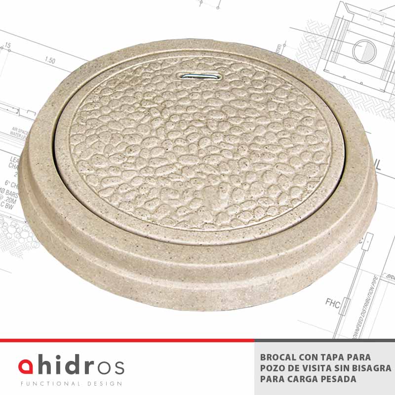 Brocal con Tapa para Pozo de Visita sin Bisagra para Carga Pesada